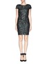 Main View - Click To Enlarge - ALICE & OLIVIA - 'Taryn' sequin cap sleeve dress