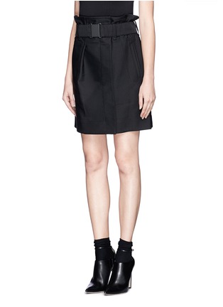 Front View - Click To Enlarge - 3.1 PHILLIP LIM - Cinched waist skirt with belt buckle