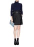 Figure View - Click To Enlarge - 3.1 PHILLIP LIM - Cinched waist skirt with belt buckle