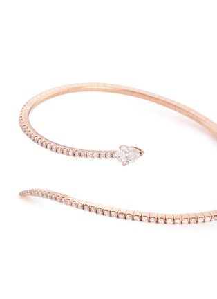 Detail View - Click To Enlarge - MESSIKA - 'Snake Skinny' diamond 18k rose gold bracelet