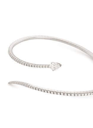 Detail View - Click To Enlarge - MESSIKA - 'Snake Skinny' diamond 18k white gold bracelet