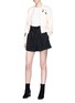 Figure View - Click To Enlarge - 3.1 PHILLIP LIM - 'Origami' drawstring waist pleated wool paperbag shorts