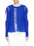 Main View - Click To Enlarge - 3.1 PHILLIP LIM - Tie slit sleeve lace silk top