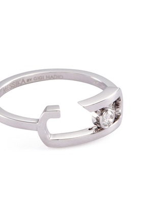 Detail View - Click To Enlarge - MESSIKA - x Gigi Hadid 'Move Addiction' diamond 18k white gold ring