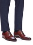 Figure View - Click To Enlarge - MAGNANNI - Stitched detail leather Oxfords