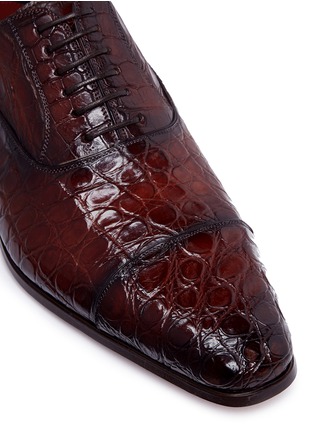 Detail View - Click To Enlarge - MAGNANNI - Crocodile leather Oxfords