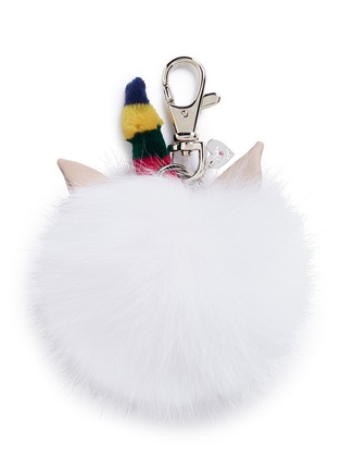 Main View - Click To Enlarge - ISLA - 'Unipom' mink and fox fur keyring