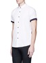 Front View - Click To Enlarge - TOPMAN - Polka dot cuff poplin shirt
