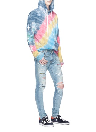 Figure View - Click To Enlarge - AMIRI - Art patch ripped skinny jeans