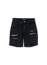 Main View - Click To Enlarge - AMIRI - Art patch ripped denim shorts
