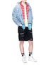 Figure View - Click To Enlarge - AMIRI - Art patch ripped denim shorts