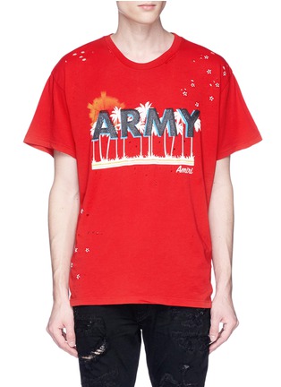 Main View - Click To Enlarge - AMIRI - 'Army' graphic print T-shirt