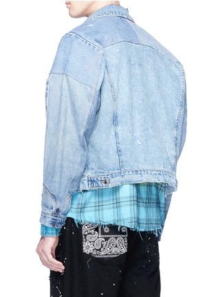 Back View - Click To Enlarge - AMIRI - Reconstructed denim jacket
