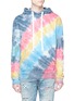 Main View - Click To Enlarge - AMIRI - Leather star patch tie-dye hoodie