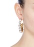 Figure View - Click To Enlarge - ERICKSON BEAMON - 'Emerald City' Swarovski crystal mismatched hoop earrings