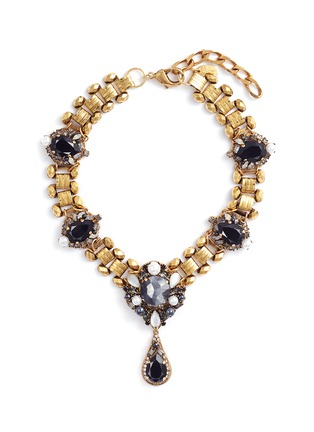 Main View - Click To Enlarge - ERICKSON BEAMON - 'Dark Shadows' Swarovski crystal link chain pendant necklace