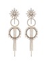 Main View - Click To Enlarge - ERICKSON BEAMON - 'China Club' Swarovski crystal fringe hoop earrings