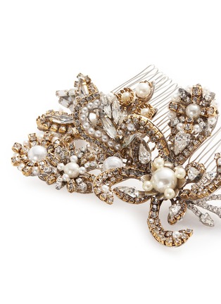 Detail View - Click To Enlarge - ERICKSON BEAMON - 'My One and Only' Swarovski crystal glass pearl hair pin