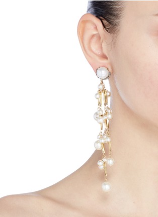 Figure View - Click To Enlarge - ERICKSON BEAMON - 'Pretty Woman' faux pearl drop earrings