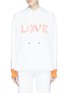 Main View - Click To Enlarge - FENDI SPORT - 'Love' slogan print scuba jersey hoodie