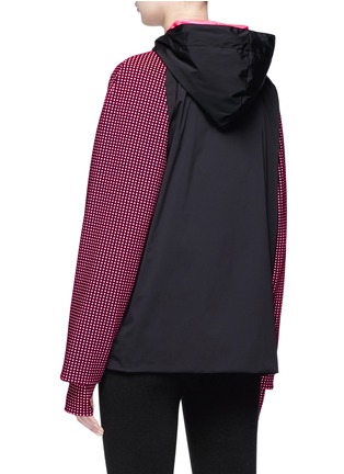Back View - Click To Enlarge - FENDI SPORT - 'Karlito' print hooded zip jacket