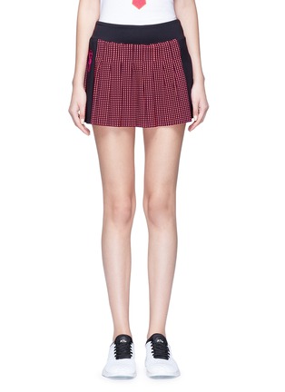 Main View - Click To Enlarge - FENDI SPORT - 'Karlito' dot print pleated fitness skirt