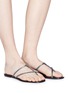 Figure View - Click To Enlarge - PEDRO GARCIA  - 'Estee' Swarovski crystal cross strap sandals