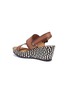 Detail View - Click To Enlarge - PEDRO GARCIA  - 'Frikka' zigzag leather espadrille wedge sandals