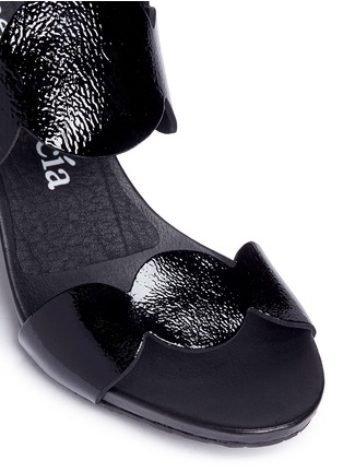 Detail View - Click To Enlarge - PEDRO GARCIA  - 'Winslet' scalloped patent leather sandals