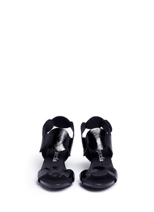 Front View - Click To Enlarge - PEDRO GARCIA  - 'Winslet' scalloped patent leather sandals