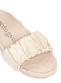 Detail View - Click To Enlarge - PEDRO GARCIA  - Silk satin ruched slide sandals