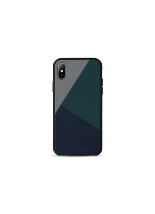 Main View - Click To Enlarge - NATIVE UNION - CLIC Marquetry iPhone X case – Petrol Blue