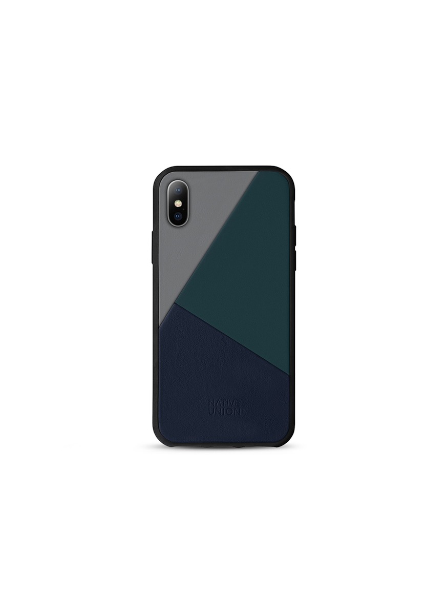 Native Union Clic Marquetry Iphone X Case Petrol Blue Women Main View Click To Enlarge Native Union Clic Marquetry Iphone X Case