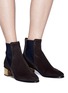 Figure View - Click To Enlarge - CHLOÉ - 'Qassie' suede Chelsea boots