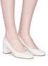 Figure View - Click To Enlarge - CHLOÉ - 'Lauren' scalloped nappa leather pumps