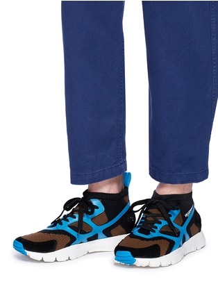 Figure View - Click To Enlarge - VALENTINO GARAVANI - 'Sound High' patchwork sneakers