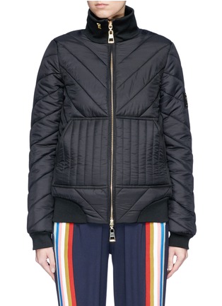 Main View - Click To Enlarge - P.E NATION - 'Roll On' chevron quilted water-resistant jacket