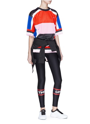Figure View - Click To Enlarge - P.E NATION - 'Squad' colourblock mesh T-shirt