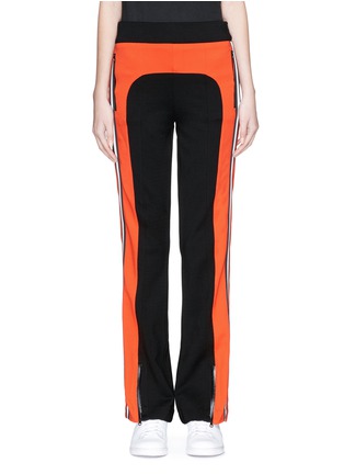 Main View - Click To Enlarge - P.E NATION - 'Flash Hit' colourblock ponte jersey track pants