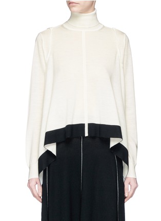 Main View - Click To Enlarge - TOME - Cropped back handkerchief turtleneck sweater