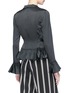 Back View - Click To Enlarge - TOME - 'Chinoise' tie ruffle peplum satin jacket