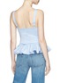 Back View - Click To Enlarge - TOME - Corset poplin peplum top