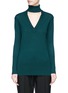 Main View - Click To Enlarge - TOME - Cutout front Merino wool turtleneck sweater