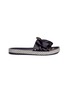 Main View - Click To Enlarge - SAM EDELMAN - 'Bodie' satin brocade bow slide sandals