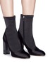 Figure View - Click To Enlarge - SAM EDELMAN - 'Calexa' stretch satin sock boots
