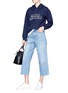 Figure View - Click To Enlarge - TOPSHOP - 'Moto' raw cuff culotte jeans