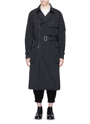 Main View - Click To Enlarge - THE VIRIDI-ANNE - Belted poplin trench coat