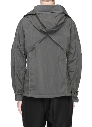 Back View - Click To Enlarge - THE VIRIDI-ANNE - Layered hooded poplin parka