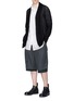 Figure View - Click To Enlarge - THE VIRIDI-ANNE - Shawl collar cotton cardigan
