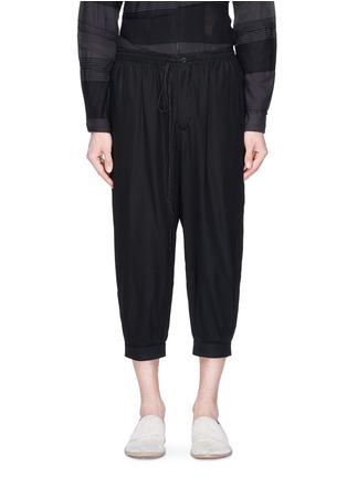 Main View - Click To Enlarge - THE VIRIDI-ANNE - Cropped crepe jogging pants